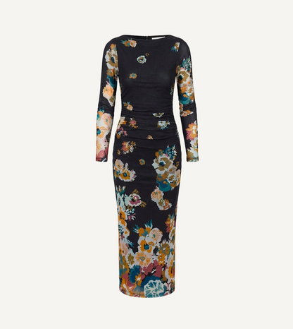 Cleobella Lura Mesh Midi Dress - VITET FLORAL PRINT
