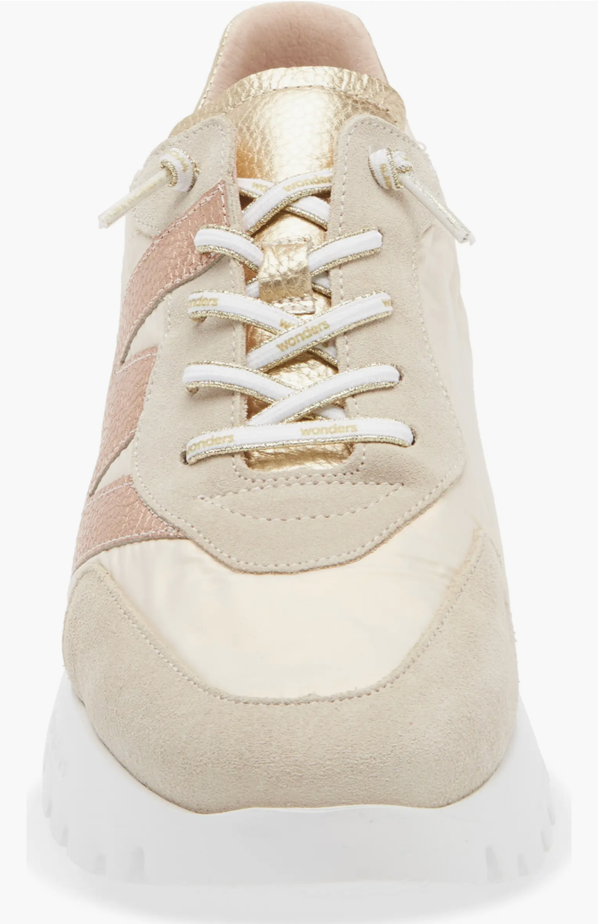 WONDERS Oslo Sneaker A-2464 - BEIGE/SAND/RAME/PLATINO