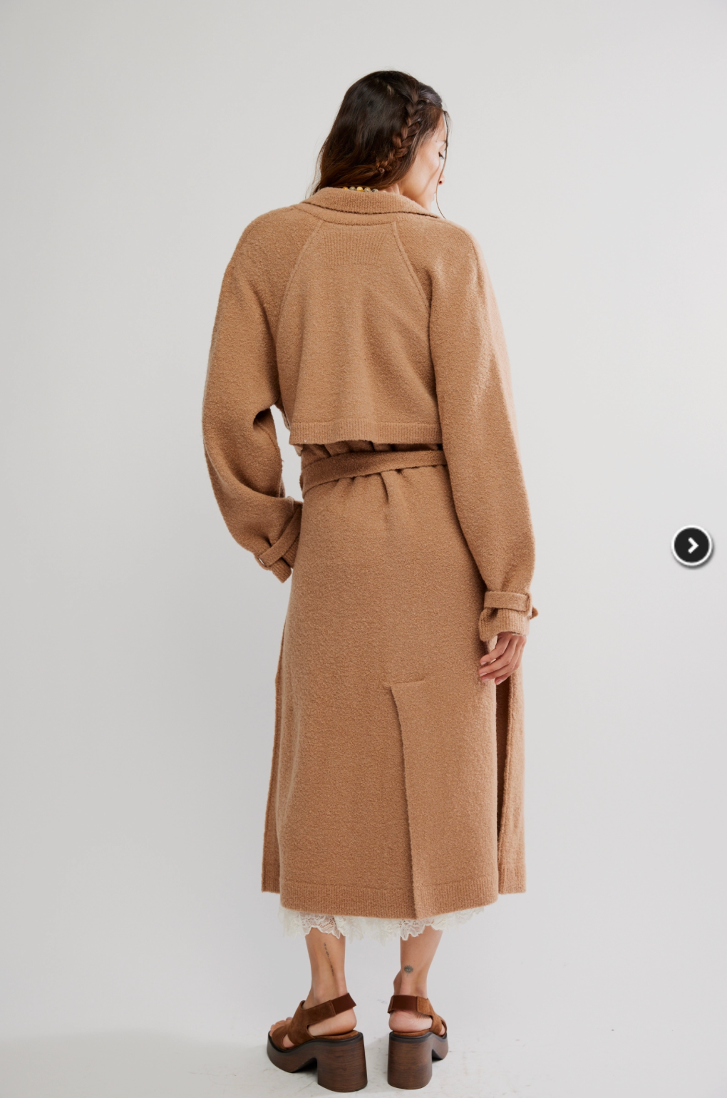 Free People WTF Trespass Maxi Cardi - MORNING SAND