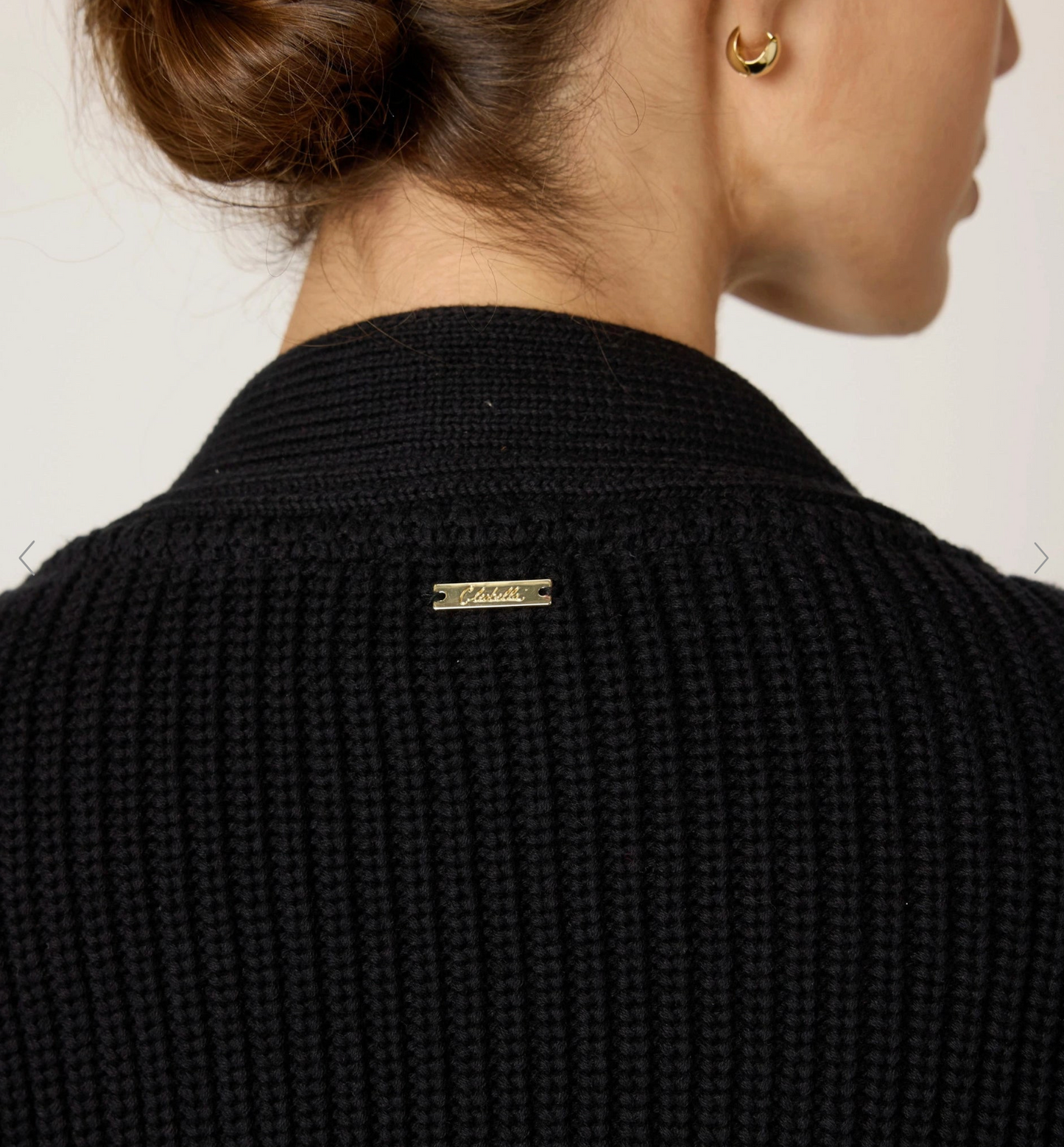 Cleobella Heart Sweater Cardigan - BLACK