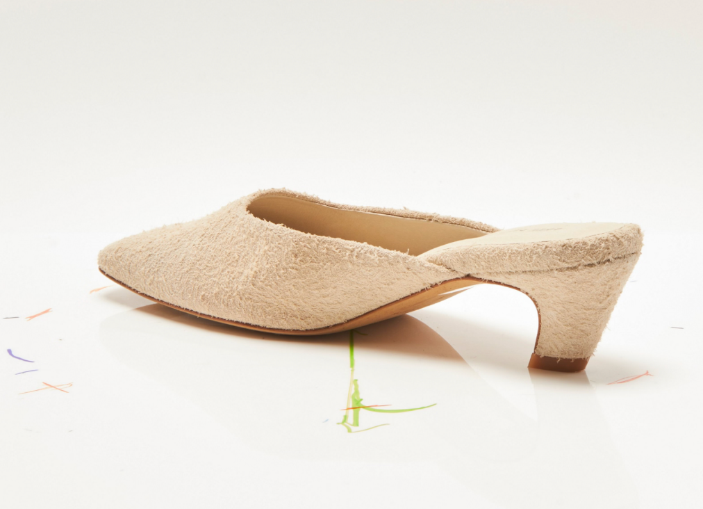 Free People Avenue Heel - SAND HAIRY SUEDE