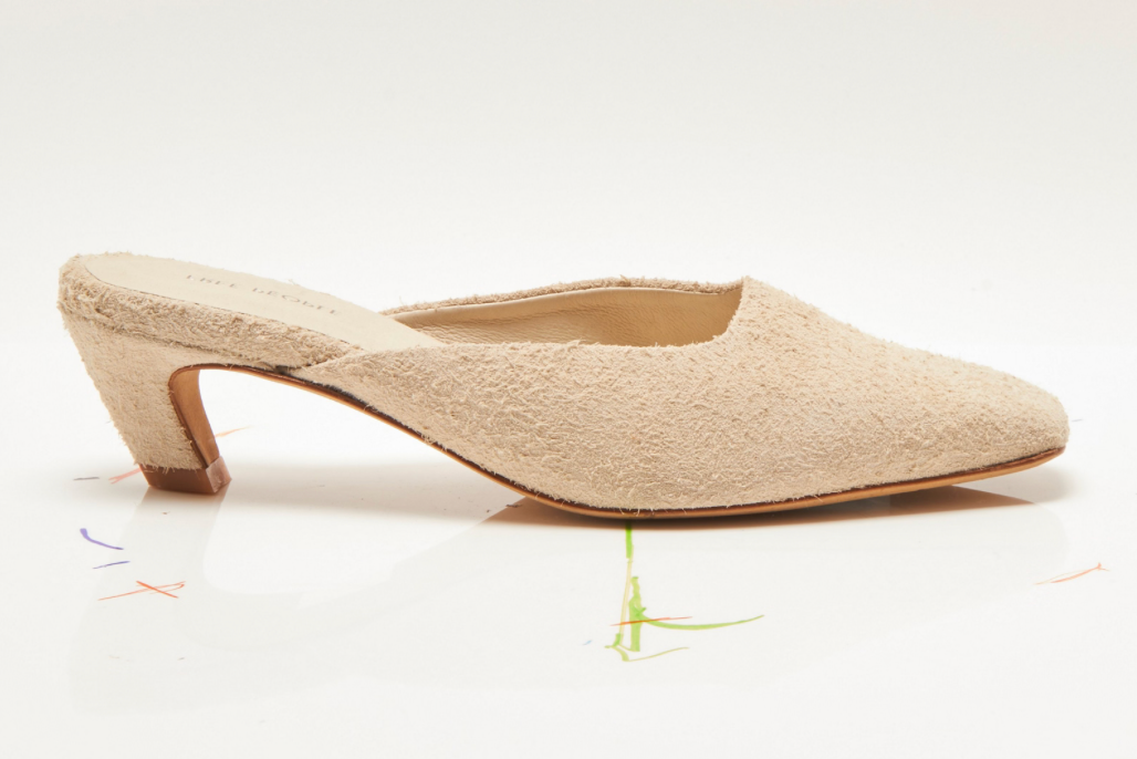 Free People Avenue Heel - SAND HAIRY SUEDE