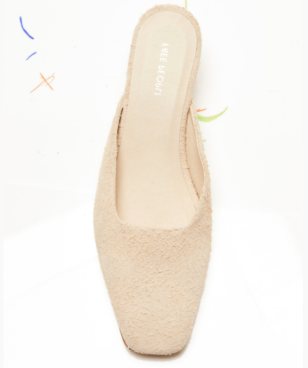 Free People Avenue Heel - SAND HAIRY SUEDE
