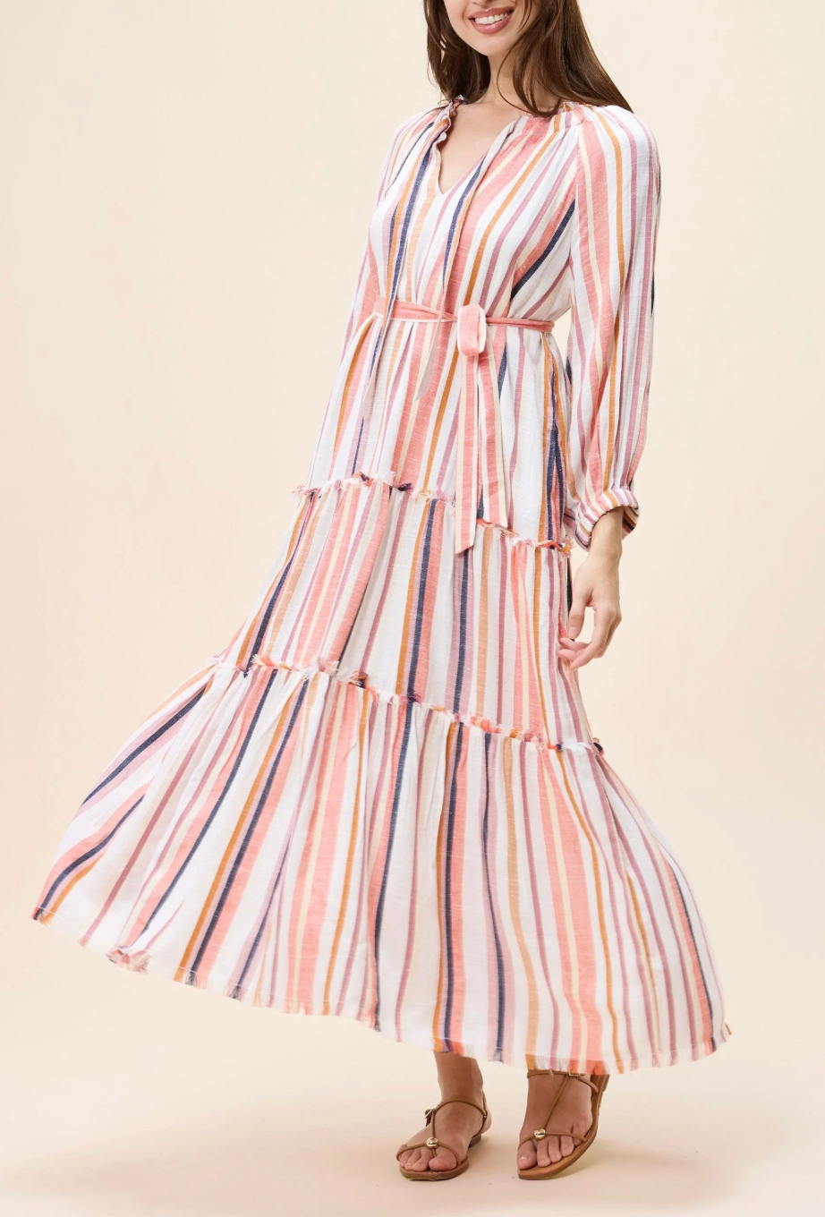 CLE Wisteria Midi Dress IVORY MULTI