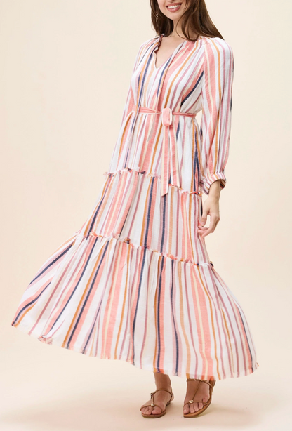 CLE Wisteria Midi Dress IVORY MULTI