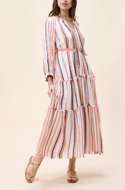 CLE Wisteria Midi Dress IVORY MULTI
