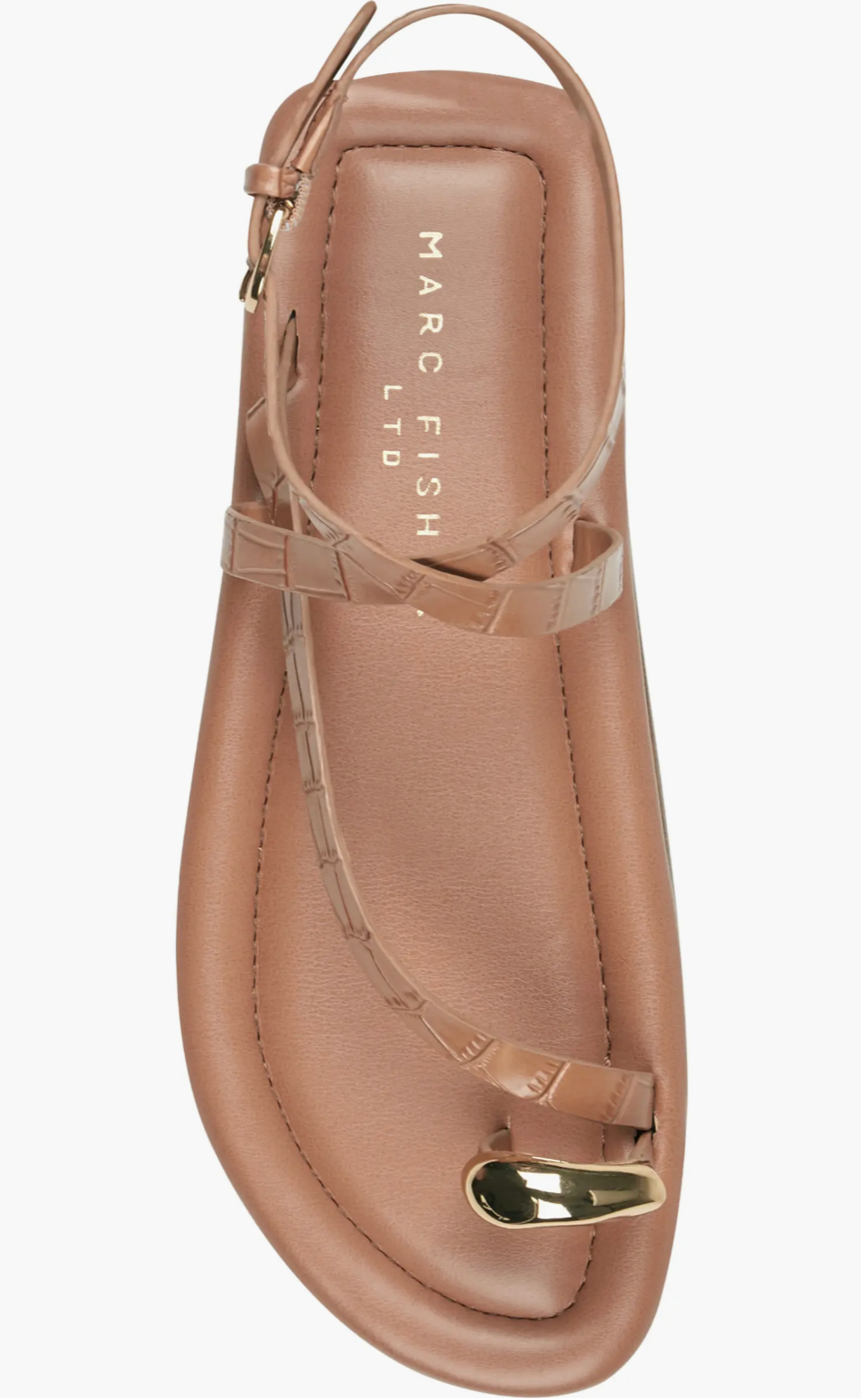 Marc Fisher Gynnie Strappy Sandal - MEDIUM NATURAL