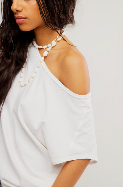 Free People Peggy Tee - CLEAN IVORY