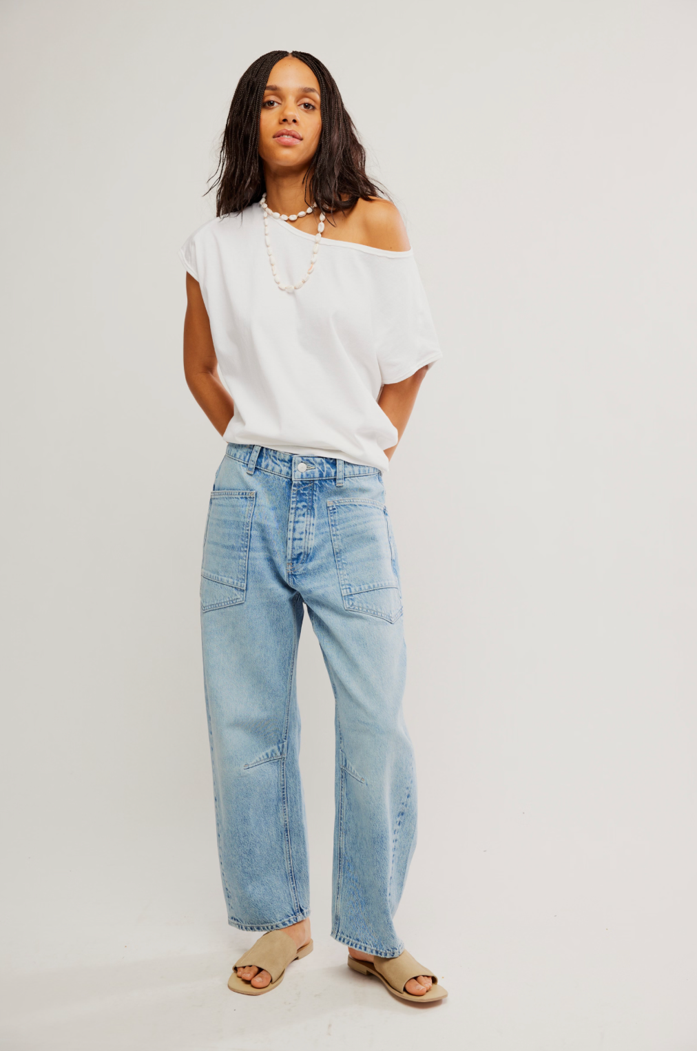 Free People Peggy Tee - CLEAN IVORY