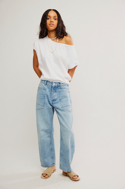 Free People Peggy Tee - CLEAN IVORY