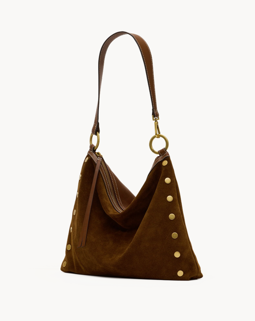 HAM Kyle Large CINNAMON SUEDE/ANTIQUE GOLD
