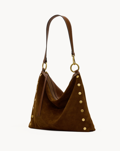 HAM Kyle Large CINNAMON SUEDE/ANTIQUE GOLD