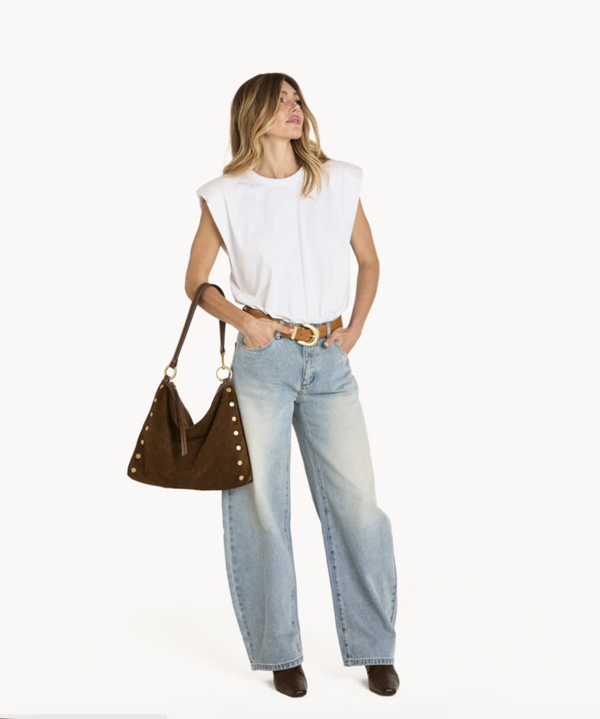HAM Kyle Large CINNAMON SUEDE/ANTIQUE GOLD