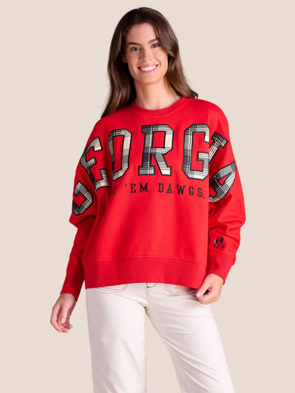 Stewart Simmons The Heritage Plaid Crewneck - RED