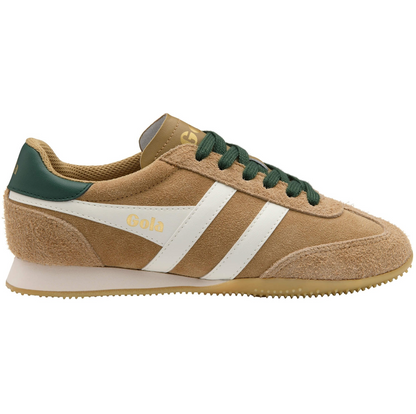 GOLA Sprinter Suede Sneakers - LIGHT CARAMEL/OFF WHITE/EVERGREEN