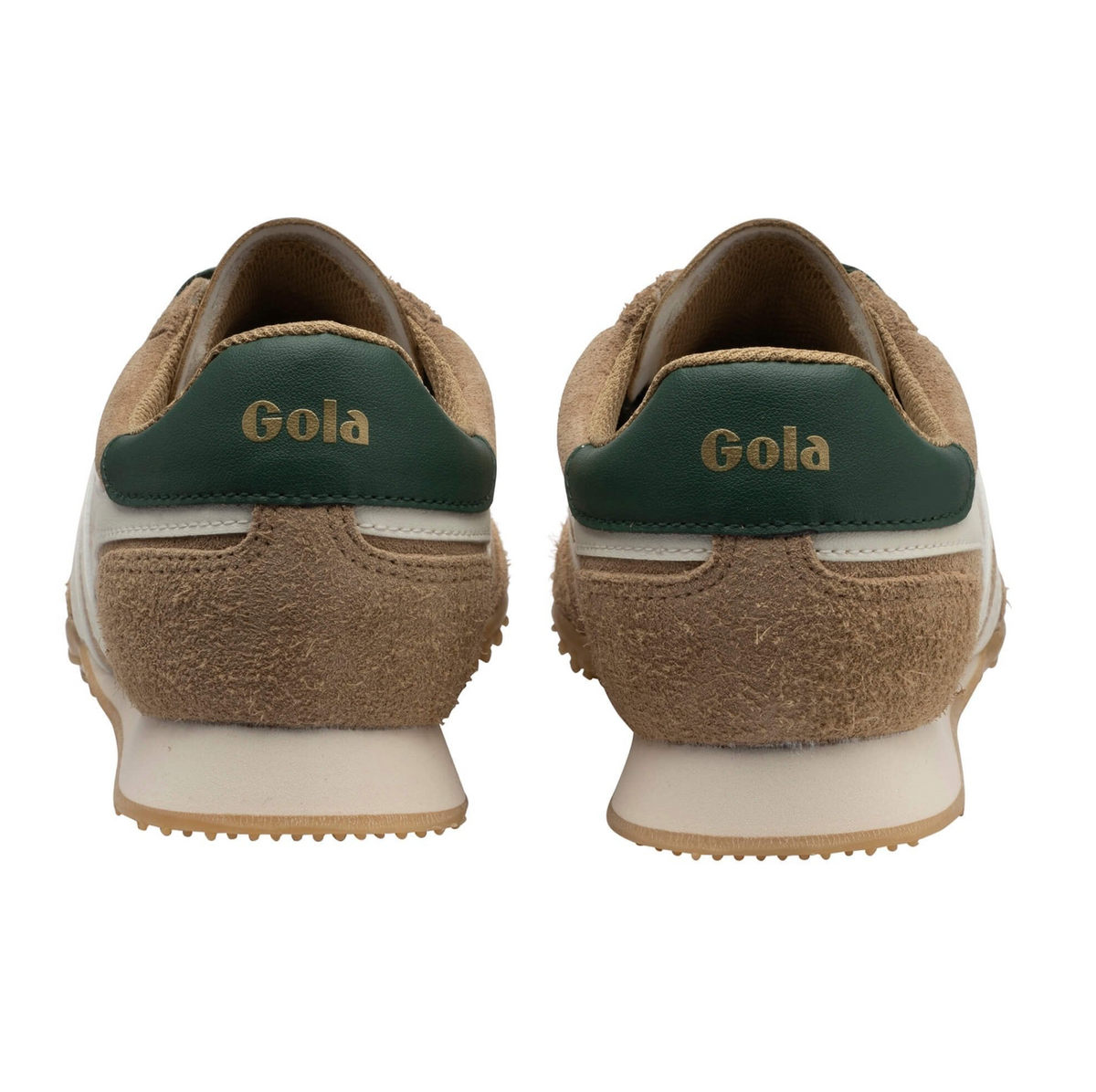 GOLA Sprinter Suede Sneakers - LIGHT CARAMEL/OFF WHITE/EVERGREEN
