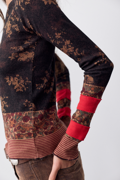 Free People WTF Easy Does It Printed - BLACK COMBO