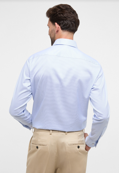 ETERNA Luxury Micro Stripe Modern Fit Shirt Cutaway Collar SKY