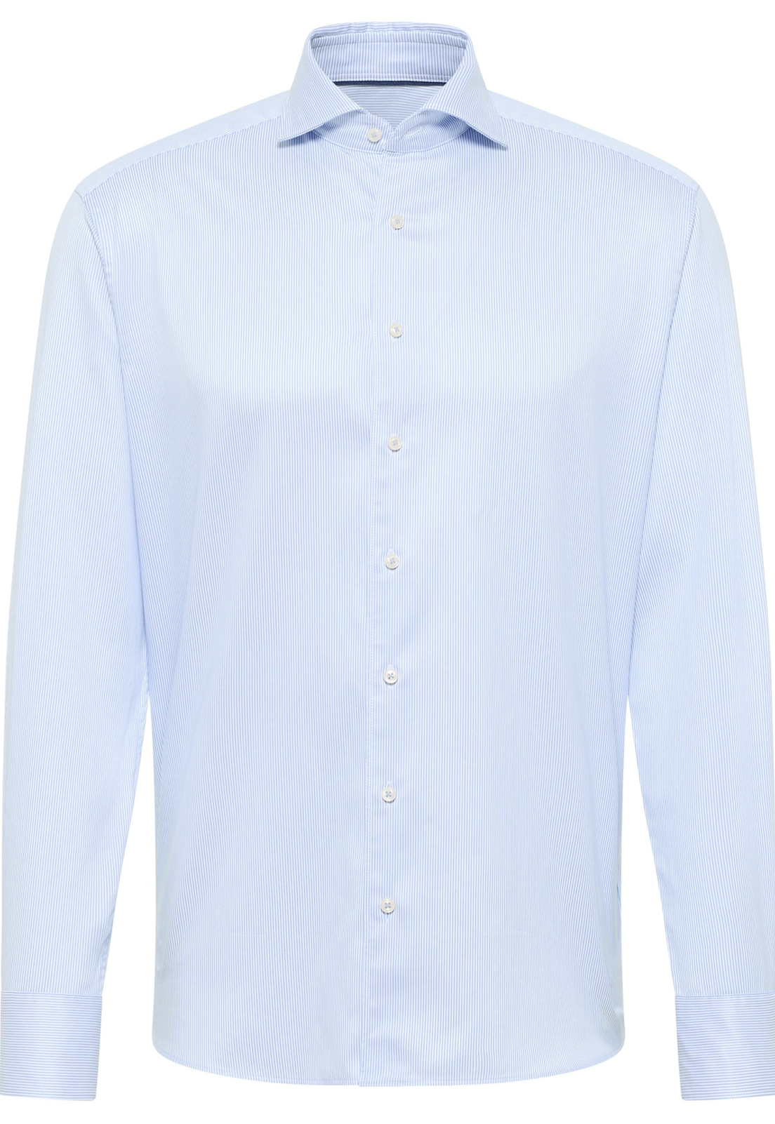 ETERNA Luxury Micro Stripe Modern Fit Shirt Cutaway Collar SKY