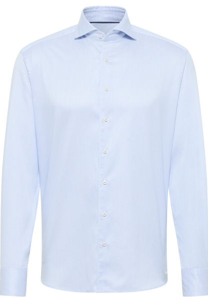 ETERNA Luxury Micro Stripe Modern Fit Shirt Cutaway Collar SKY
