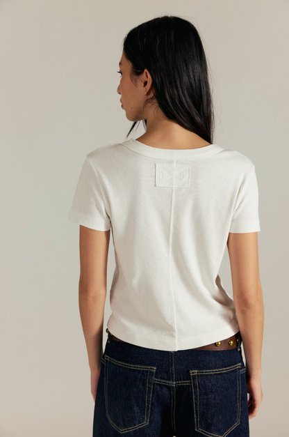 Free People We The Free Atlas Crew Tee - CLEAN IVORY