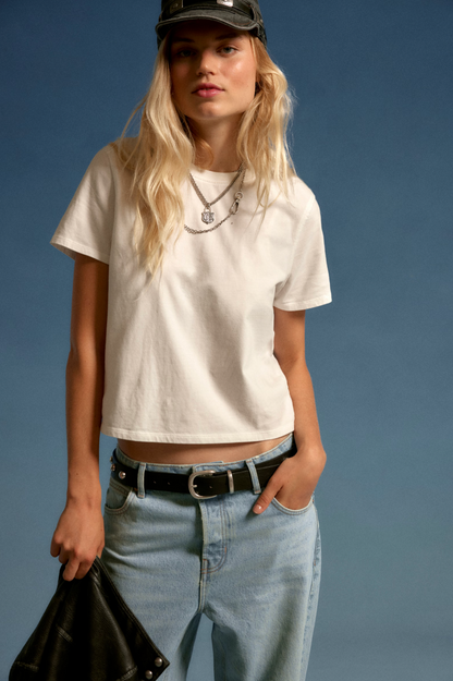 Free People We The Free Atlas Crew Tee - CLEAN IVORY