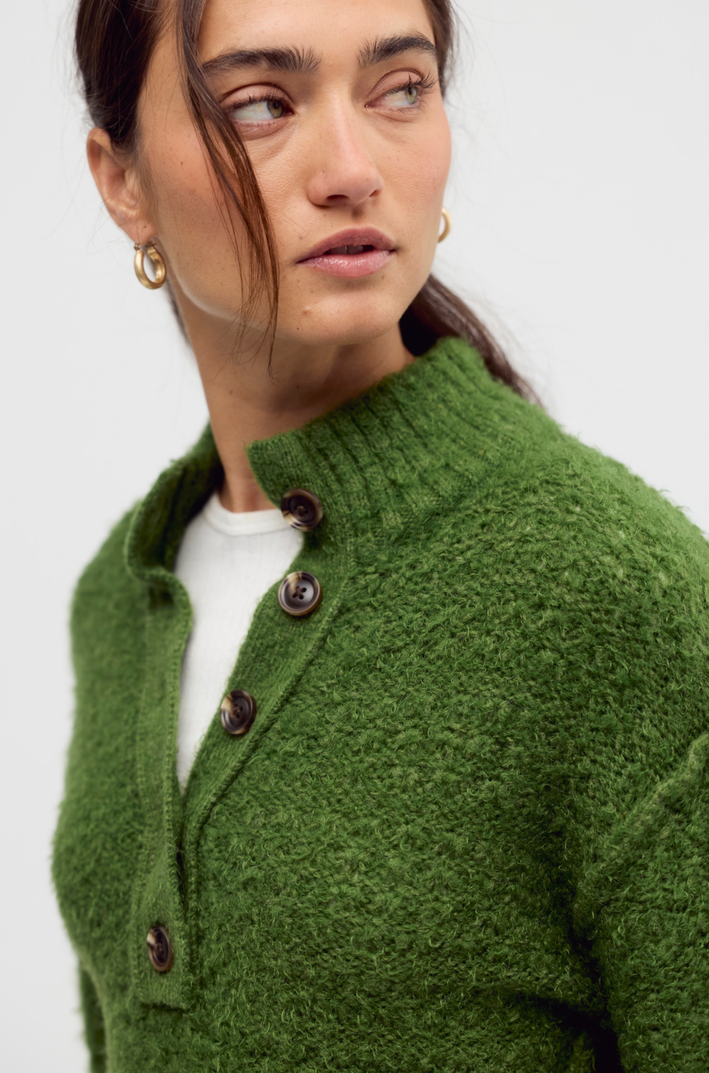 Free People Tucked Henley Pullover - COURTYARD COMBO