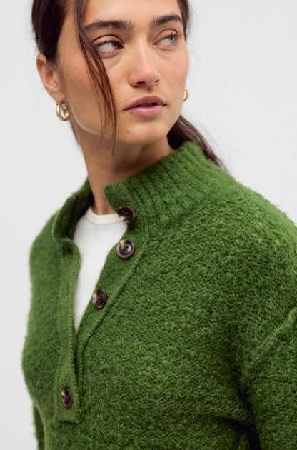 Free People Tucked Henley Pullover - COURTYARD COMBO