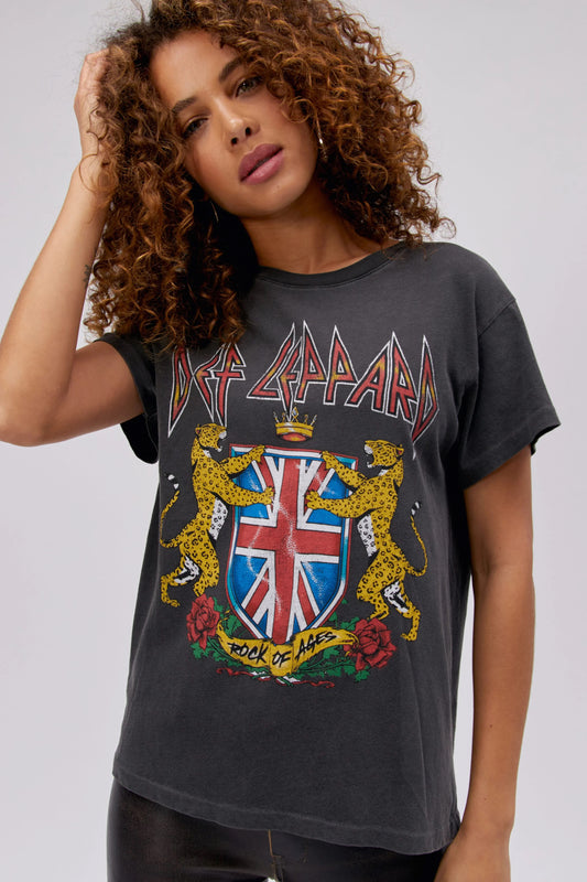 Daydreamer Def Leppard Rock of Ages Tour Tee - PIGMENT BLACK
