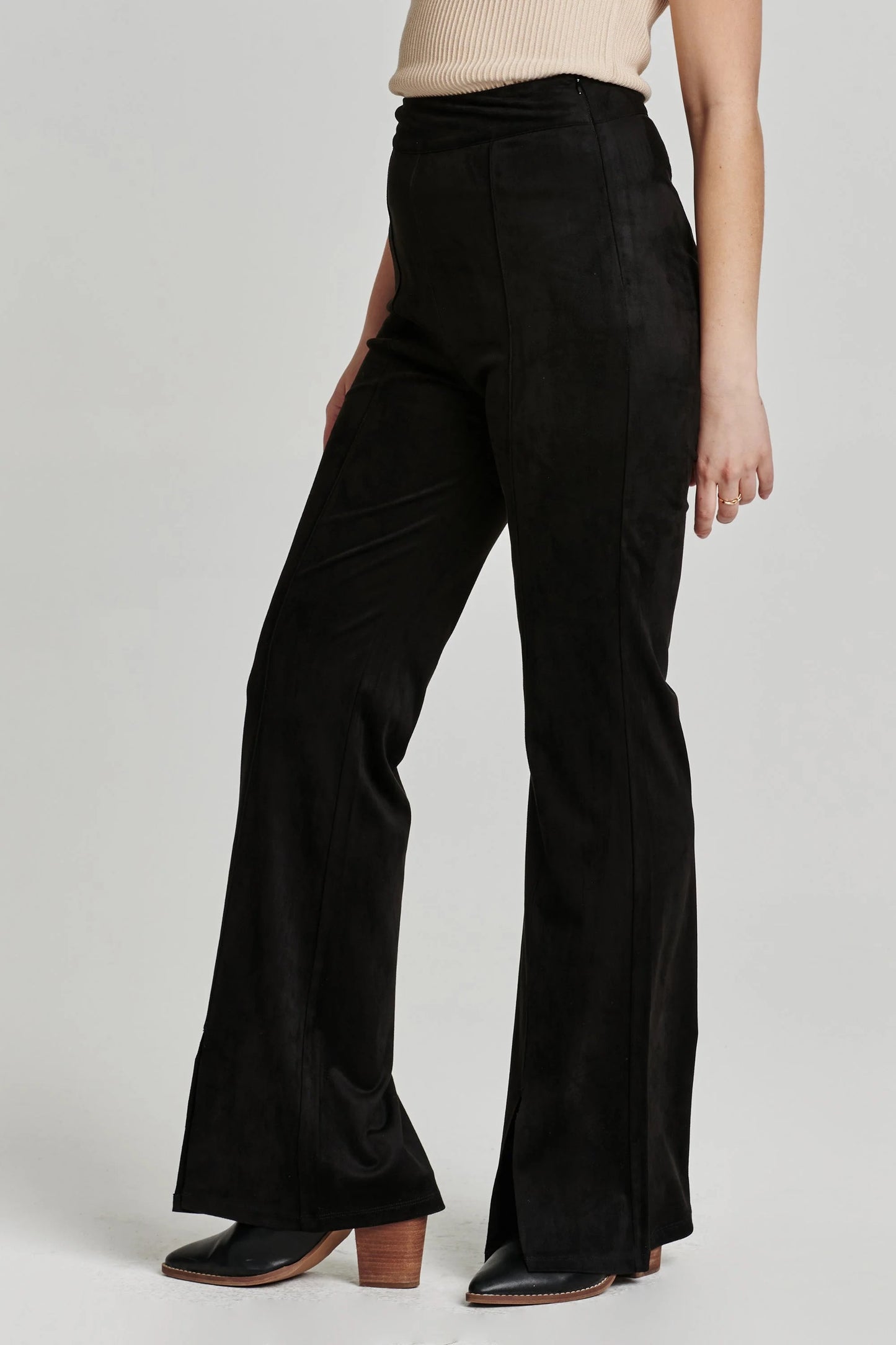 Another Love Fallon Flare Leg Suede Pant - 2 COLORS