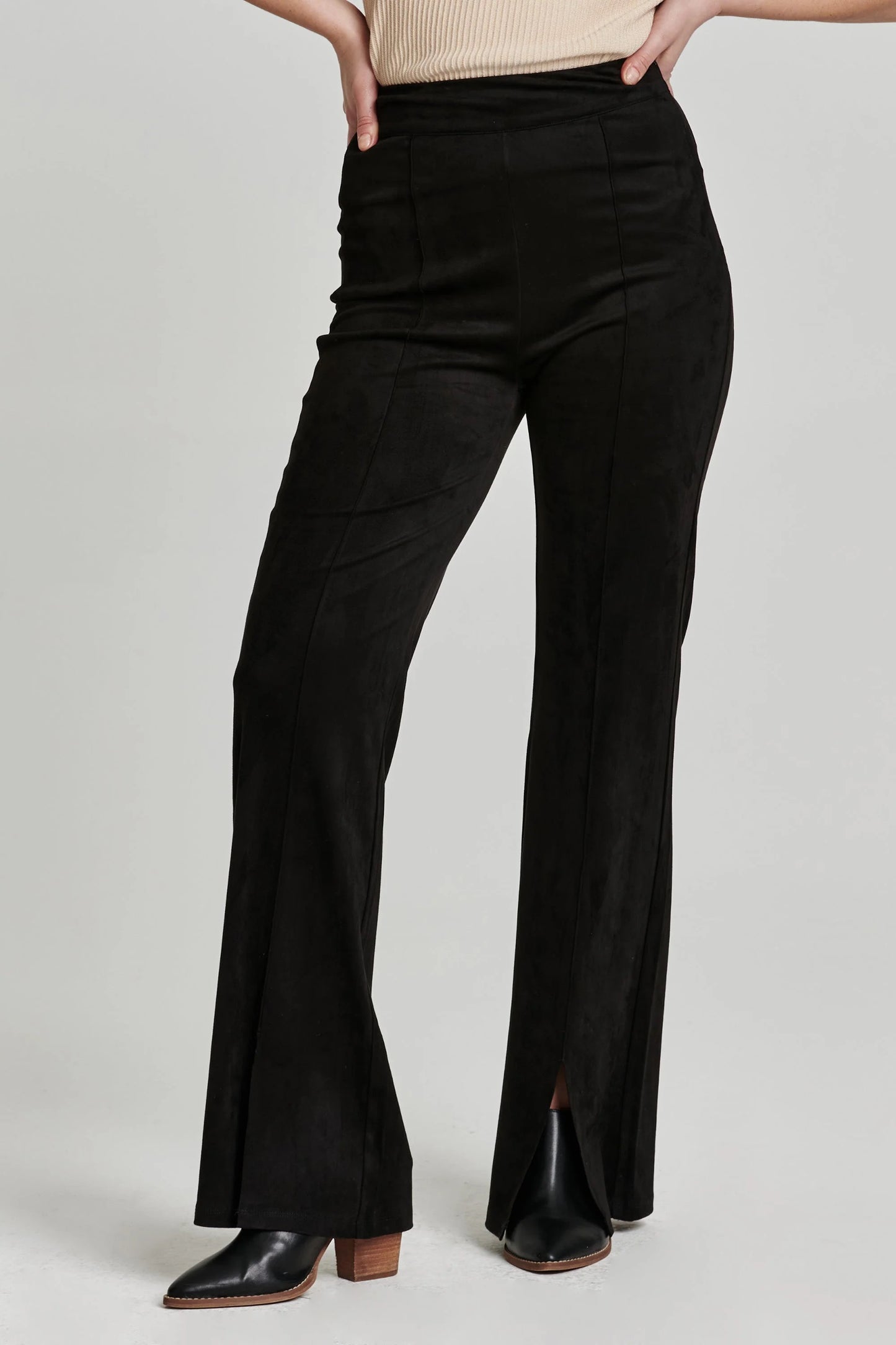 Another Love Fallon Flare Leg Suede Pant - 2 COLORS