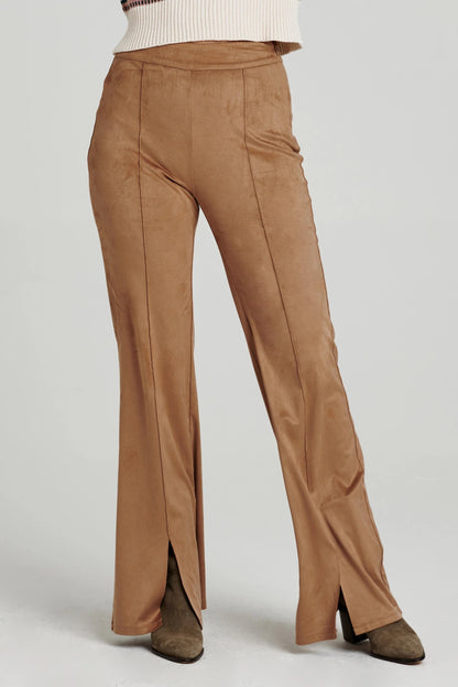 Another Love Fallon Flare Leg Suede Pant - 2 COLORS