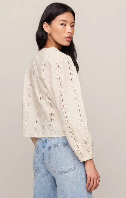 Z Supply Louella Button Up Top - CLOUD