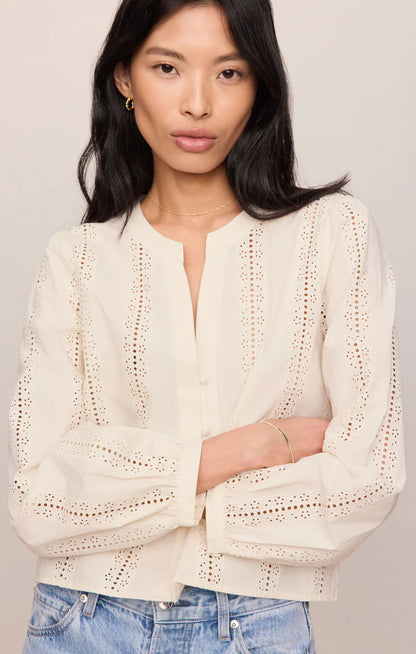 Z Supply Louella Button Up Top - CLOUD