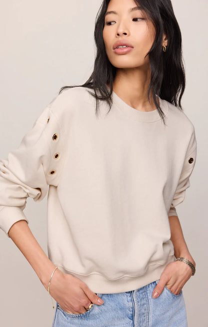 Z Supply Axel Grommet Sweatshirt - SANDSTONE