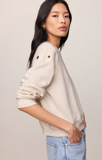 Z Supply Axel Grommet Sweatshirt - SANDSTONE