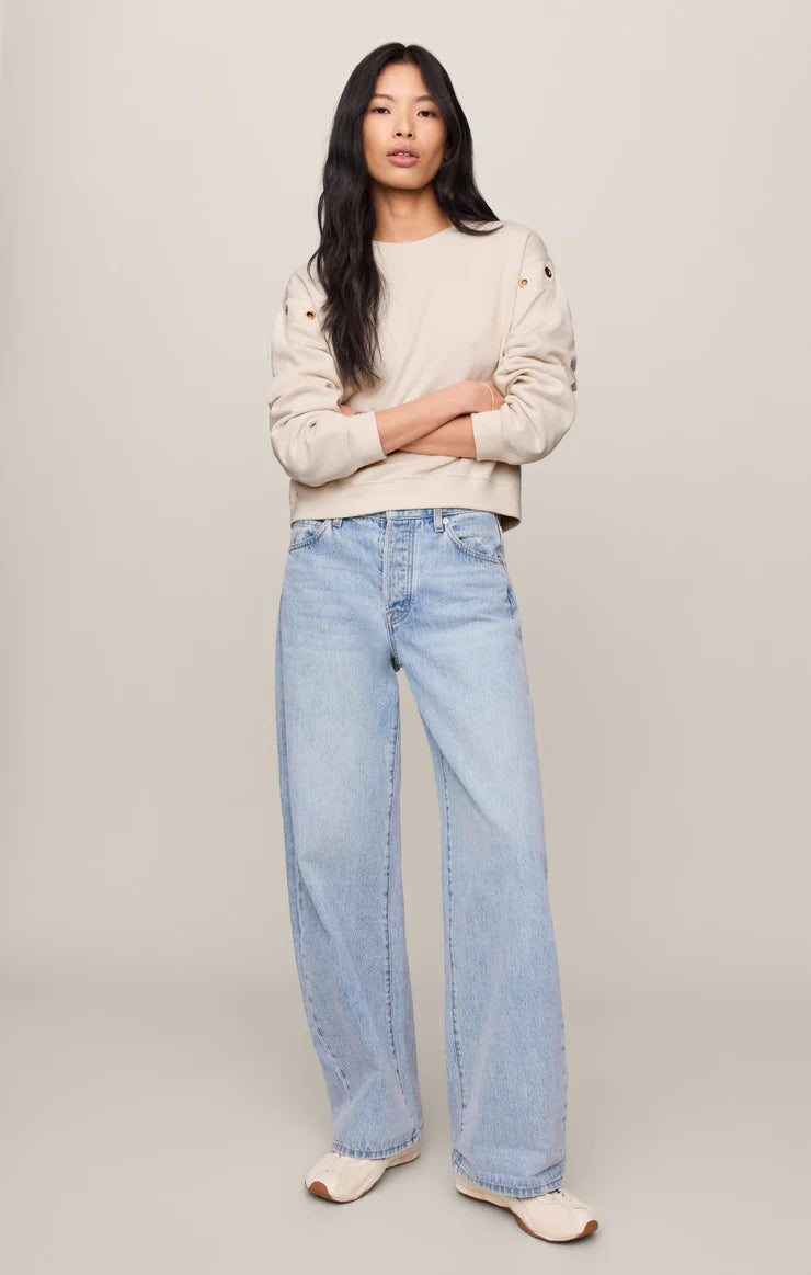 Z Supply Axel Grommet Sweatshirt - SANDSTONE