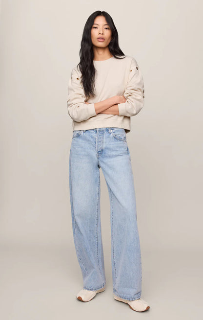 Z Supply Axel Grommet Sweatshirt - SANDSTONE