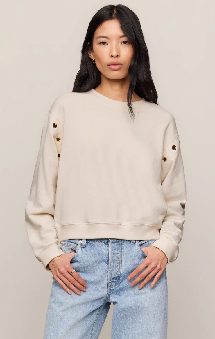 Z Supply Axel Grommet Sweatshirt - SANDSTONE