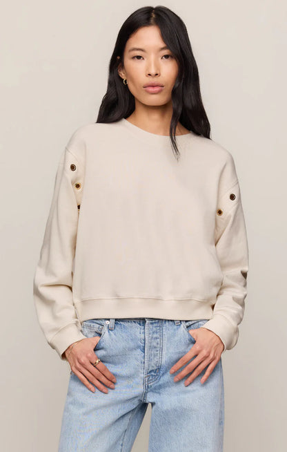 Z Supply Axel Grommet Sweatshirt - SANDSTONE