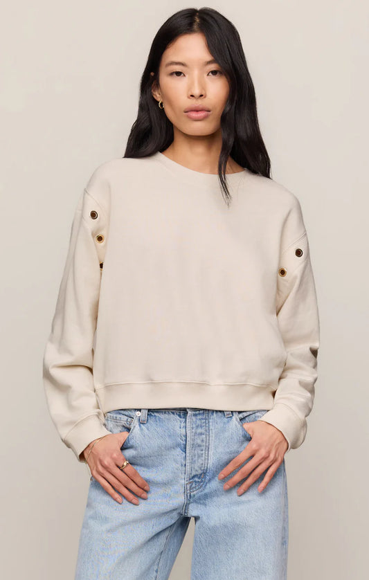 Z Supply Axel Grommet Sweatshirt - SANDSTONE