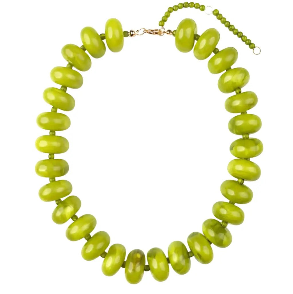 GE Bailey Beaded Necklace CHARTREUSE