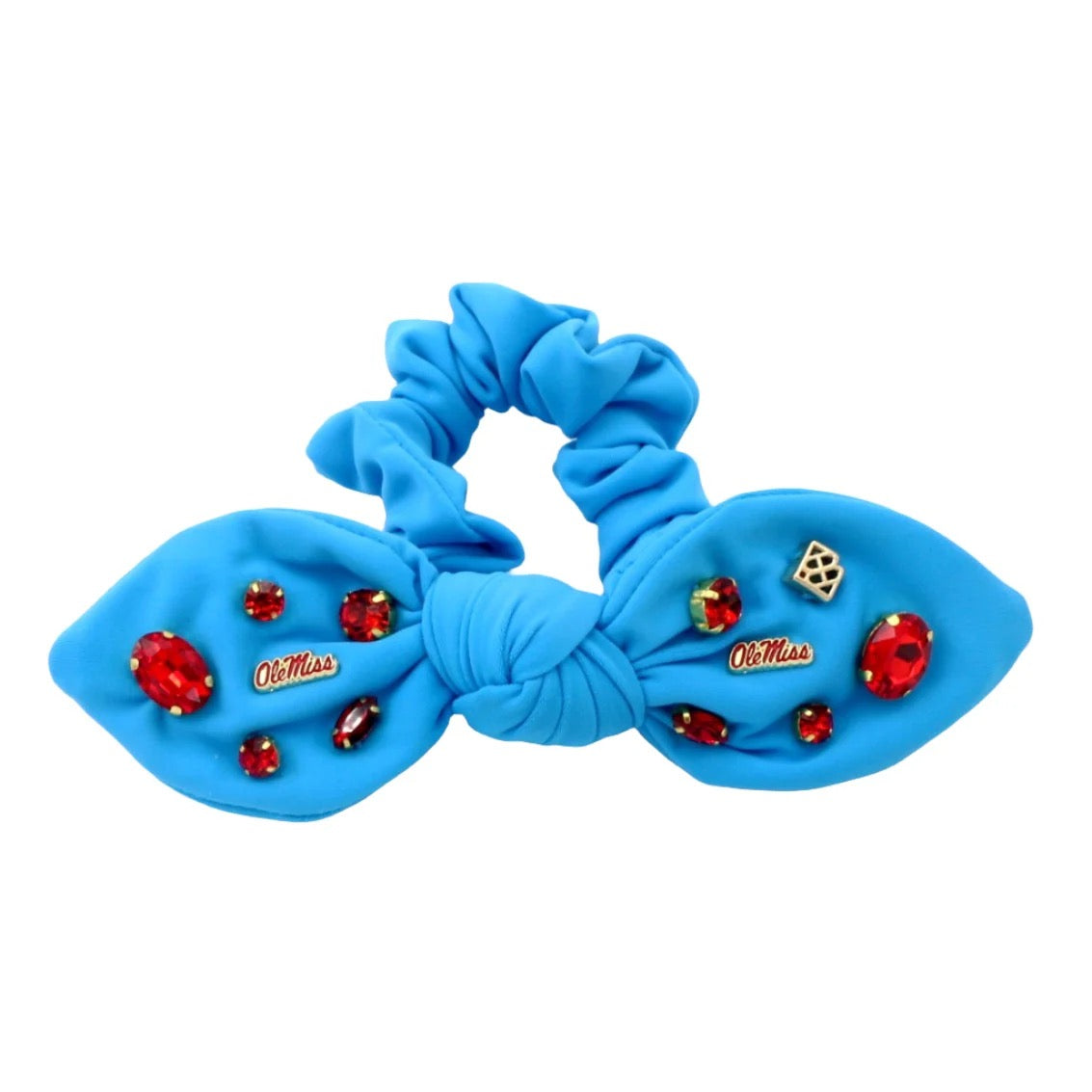 Brianna Cannon Ole Miss Bow Scrunchie BLUE