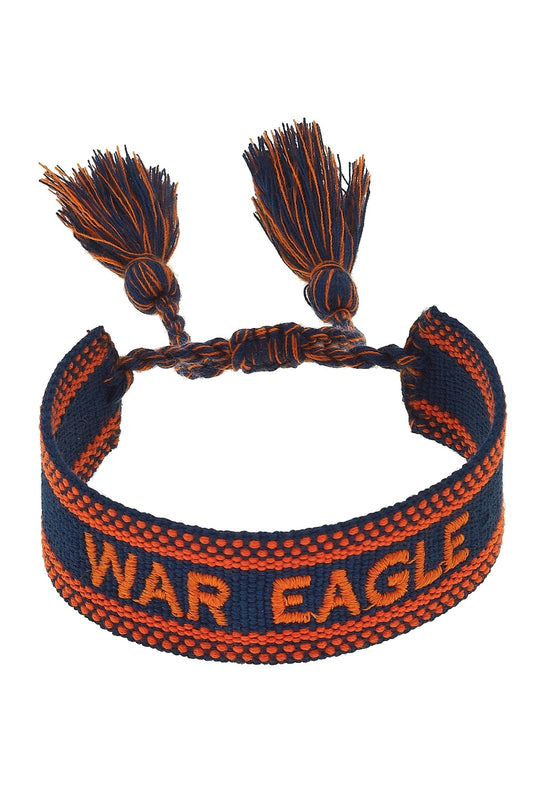 CS WAR EAGLE Woven Tassel Bracelet NAVY