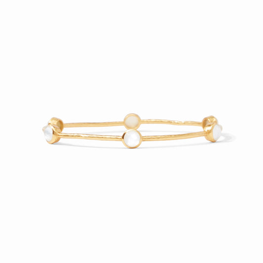 JV Milano Luxe Bangle GOLD IRIDESCENT CLEAR CRYSTAL - L