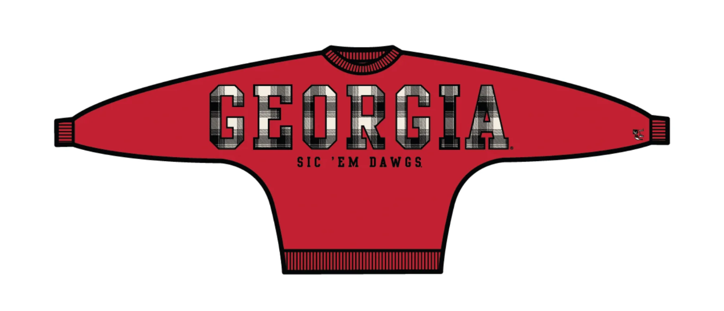 SS The Heritage Plaid Crewneck RED