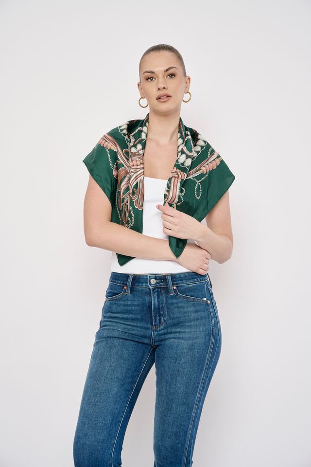 Flora Bea Scarf - GREEN BRIDGEHAMPTON