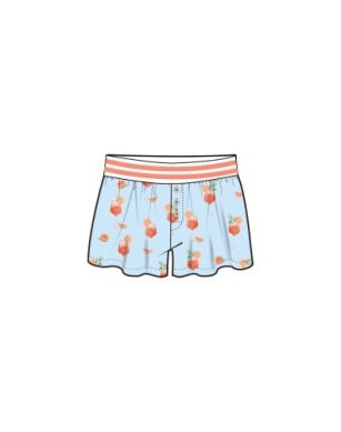 PJ Salvage Playful Print Short - POWDER BLUE