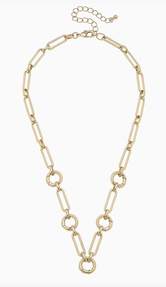Canvas Style Lilah Multi-Charm Collector Necklace Base SHINY GOLD