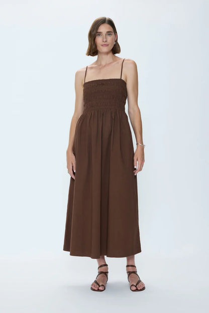Pistola Bianca Shirred Bodice Dress - BRUNA